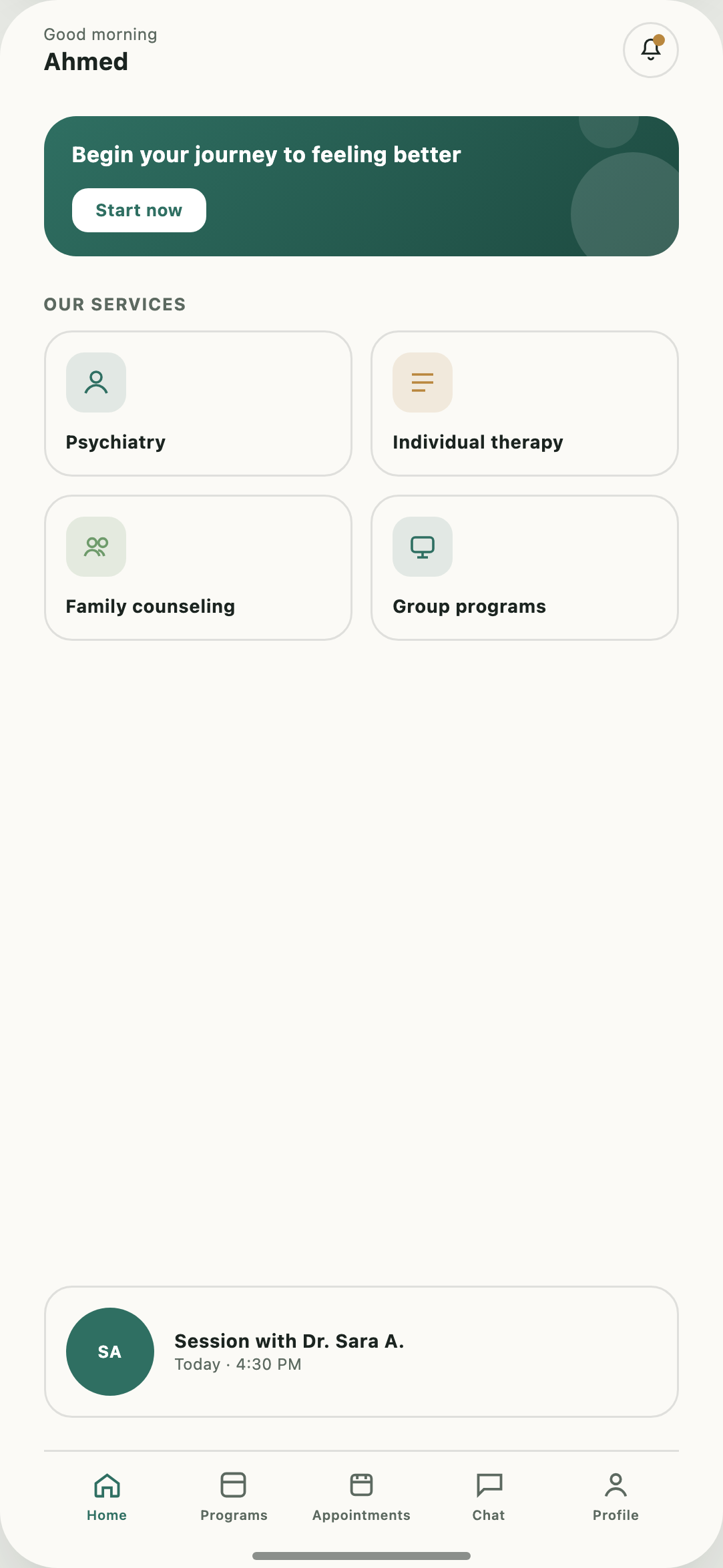 Mental Health Care Platform screen 8
