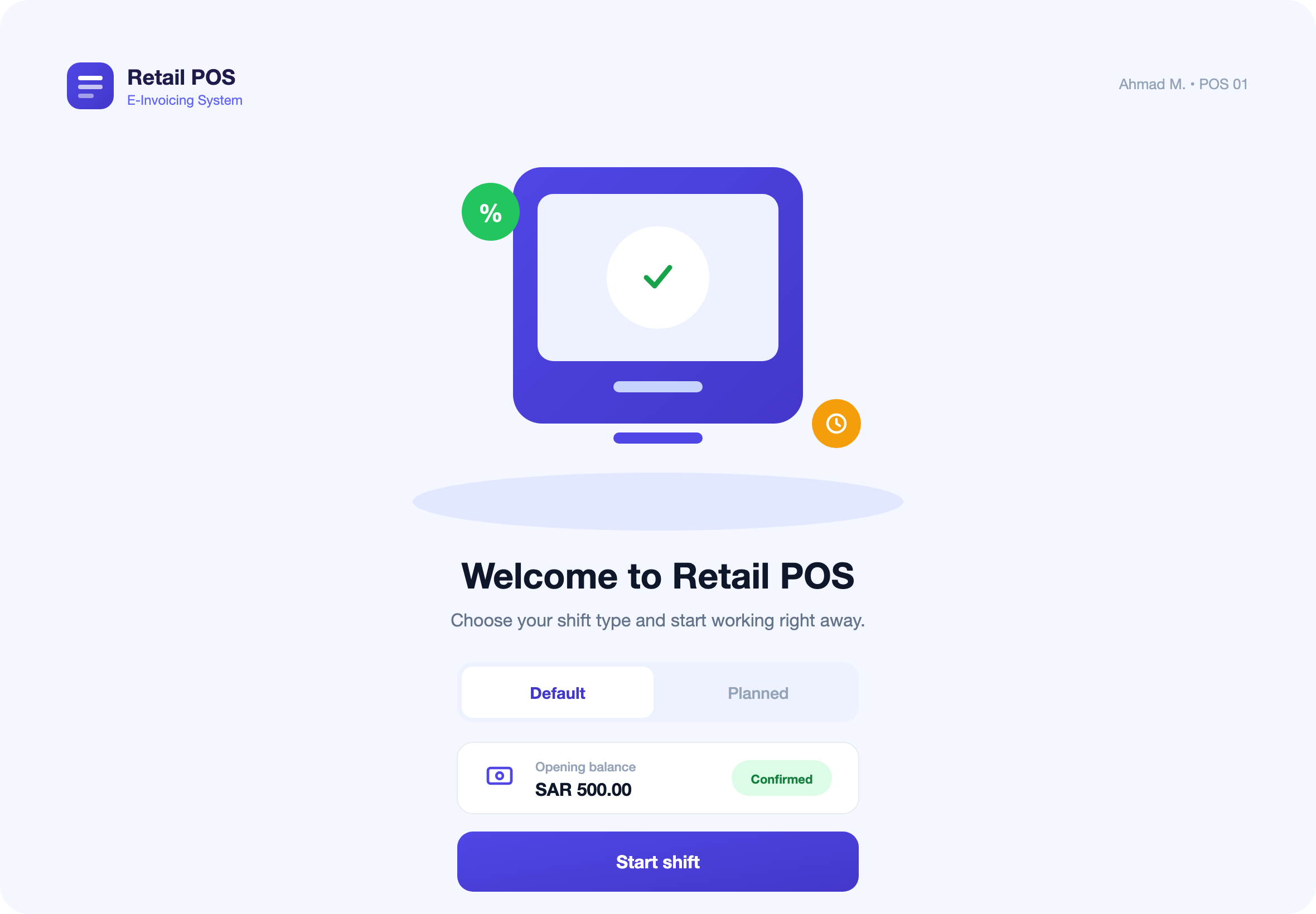 Retail POS & E-Invoicing System screen 1