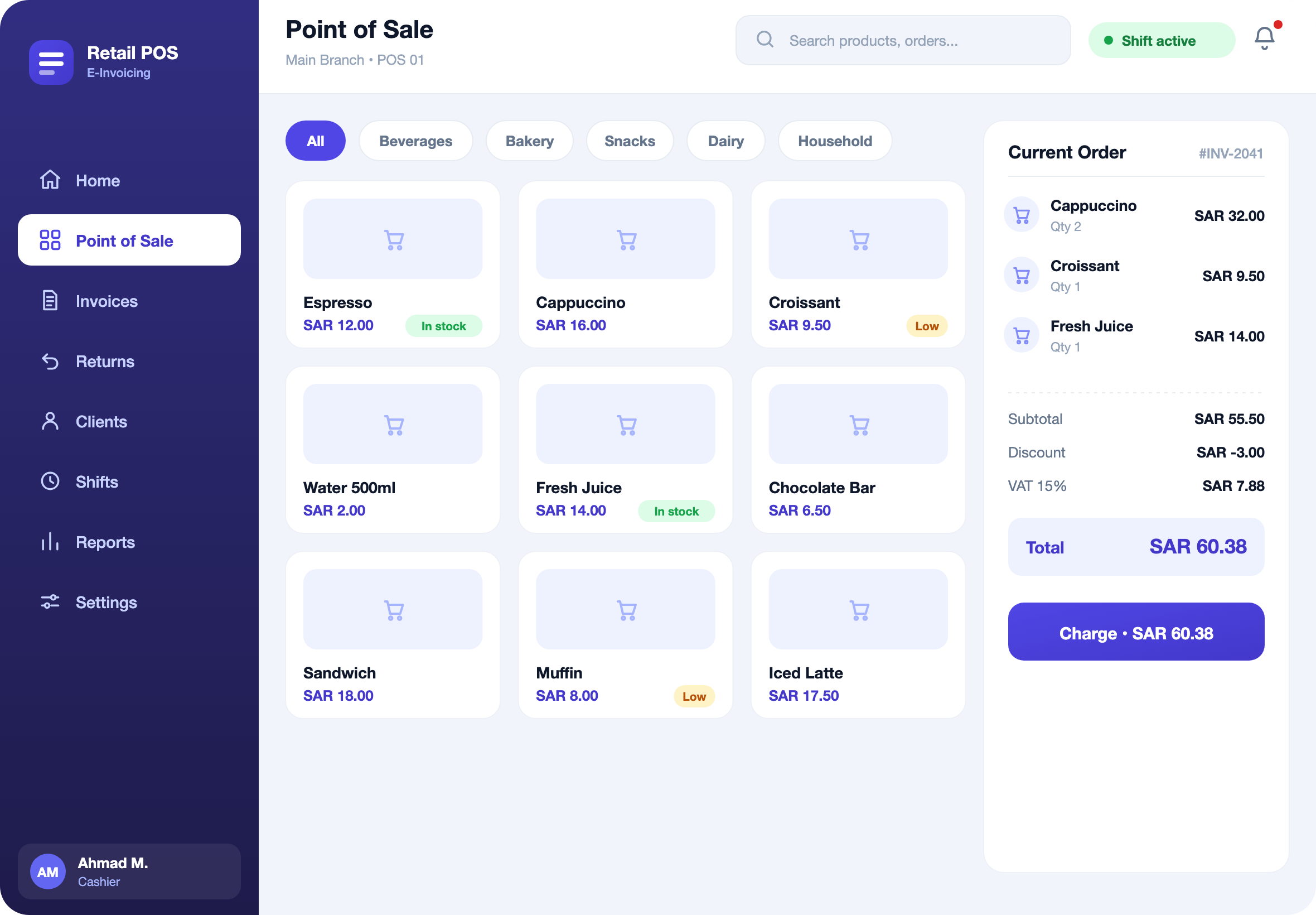 Retail POS & E-Invoicing System preview